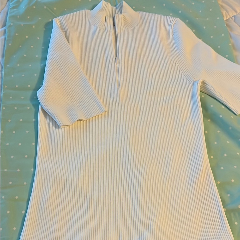 Tory Burch white Ribbed Top